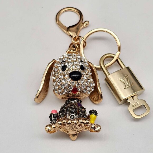 Authentic Louis Vuitton Lock & Key with unbranded Bagcharm, Keycharm, Keychain - Picture 5 of 9
